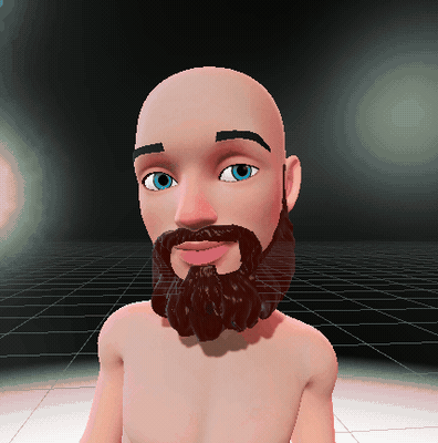 Facial animation retargeted onto a beard accessory